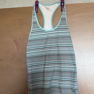 C9 by Champion Women's Stripe Racerback Tank - Aqua, White, Gray